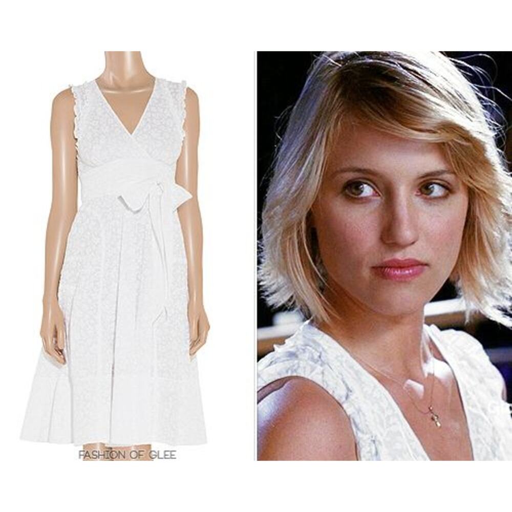 Marc By Marc Jacobs Amelie Dress Wicken White‎ Size 8 Ruffle Floral Bachelorette